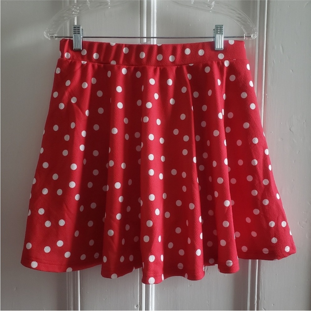 Red Polka Dot Swing Skort Skirt Mini Mouse Costume Medium Large